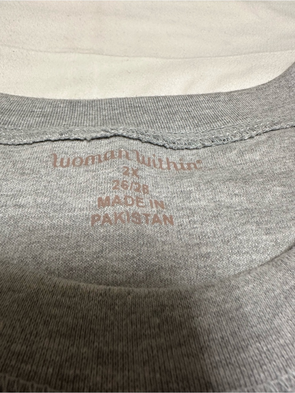 Woman Within Grey Floral Crewneck Sweatshirt - 2X - Picture 2 of 4